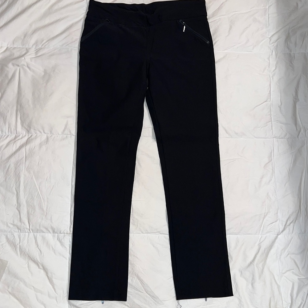 GG Blue Pants Womens Black Four Way Stretch Pull On Pants Size 12